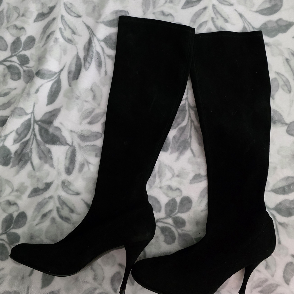 Stuart Weitzman Black Heeled Boots